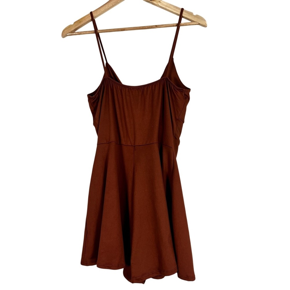 NWT Windsor Country Chic Faux Suede Romper Cutout Brown Western Festival Size M - Picture 4 of 6